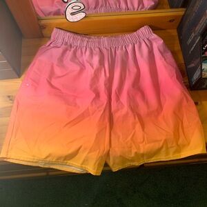 Gradient Pink and Orange Men’s Swim Shorts